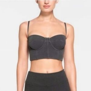 SKIMS Authentic Outdoors Bustier NWT Ash Color Size SMALL